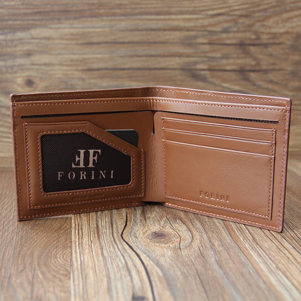 Forini Genuine Cowhide Leather RFID Blocking Wallet | Brown - Forini ...