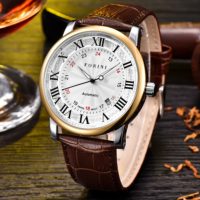 Forini Watches | Bronte | Gold White on Brown