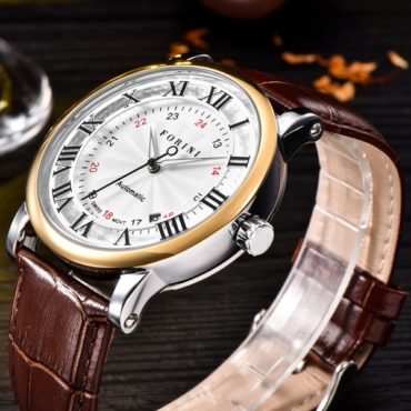 Forini Watches | Bronte | Gold White on Brown