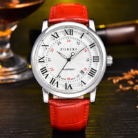 Forini Watches | Bronte | Silver White on Red