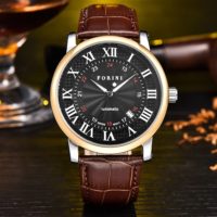 Forini Watches | Bronte | Gold Black on Brown