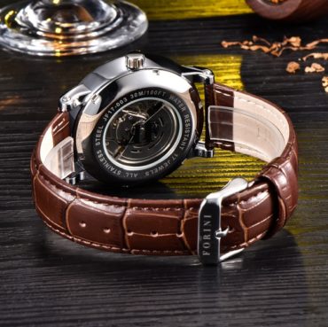 Forini Watches | Bronte | Gold Black on Brown