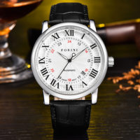 Forini Watches | Bronte | Silver White on black