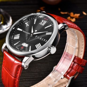 Forini Watches | Keynes | Black Silver on Red