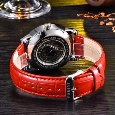 Forini Watches | Keynes | Black Silver on Red