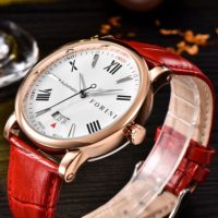 Forini Watches | Keynes | Rose Gold on Red