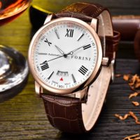 Forini Watches | Keynes | Rose Gold on Brown