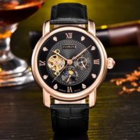 Forini Watches | Tagore | Rose Gold on Black