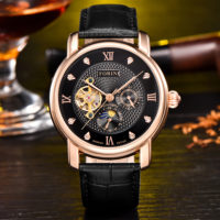 Forini Watches | Tagore | Rose Gold on Black