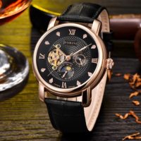 Forini Watches | Tagore | Rose Gold on Black