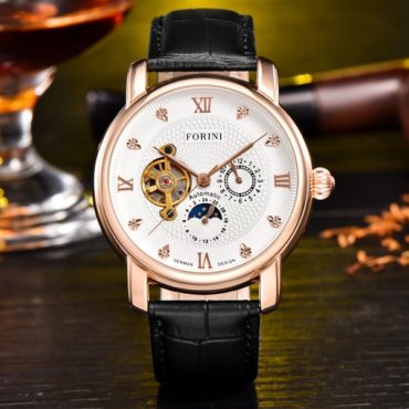 Forini Watches | Tagore | Rose Gold White on Black
