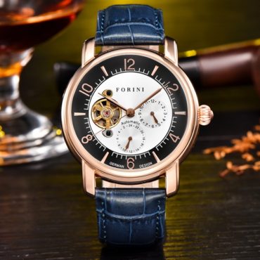 Forini Watches | Ashoka | Rose Gold on Blue