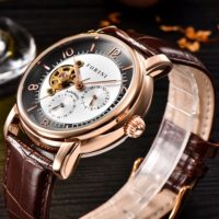 Forini Watches | Ashoka | Rose Gold on Brown