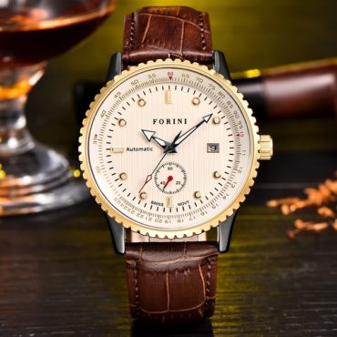 Forini Watches | Rousseau | Gold White on Brown