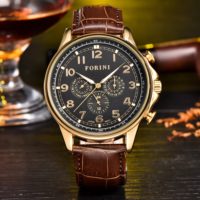 Forini Watches | Krugman | Gold Black on Brown