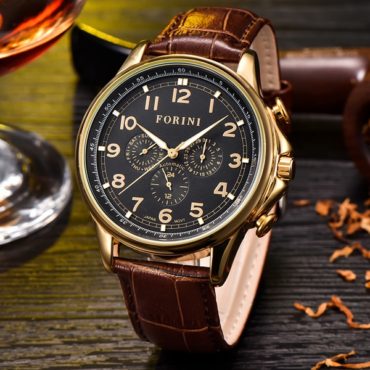 Forini Watches | Krugman | Gold Black on Brown