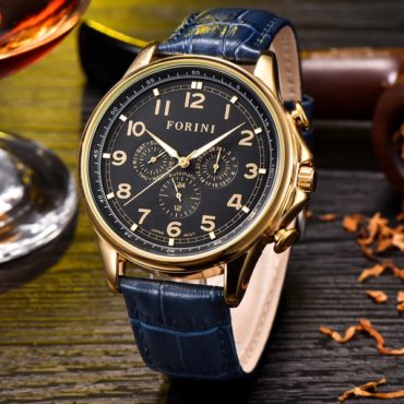 Forini Watches | Krugman | Gold Black on Blue