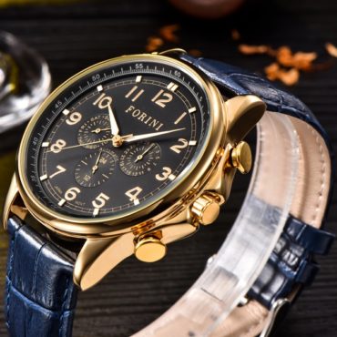 Forini Watches | Krugman | Gold Black on Blue