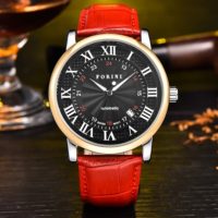 Forini Watches | Bronte | Gold Black on Red