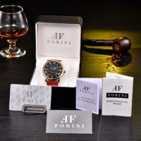 Forini Watches | Bronte | Gold Black on Red