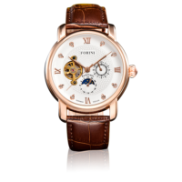 Tagore Rose Gold White on Brown