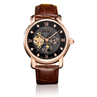 Tagore Rose Gold Black on Brown