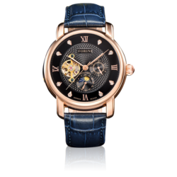 Tagore Rose Gold on Blue